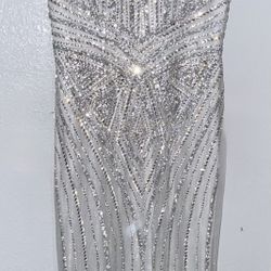 Long Silver Dress (prom)