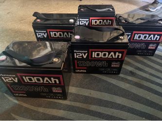5 batteries 12 100AH 1280wh     HUMSIENK $500 OBO