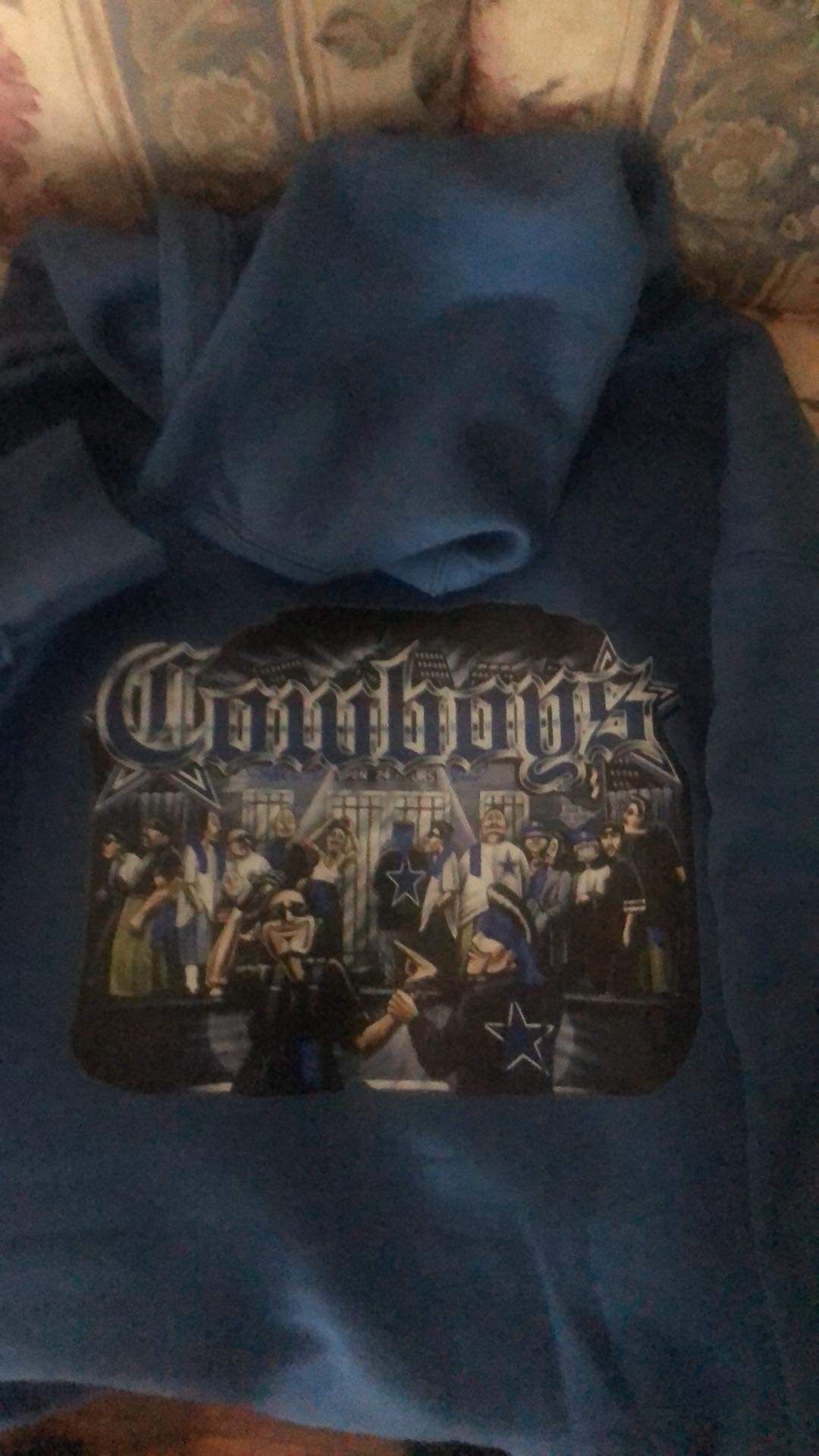 Cowboys Xl Zip Up Hoodie Jacket -new