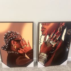 Set of 2 Large Framed Art Prints – 24×36