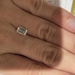 1 Carat Emerald Cut Moissanite Diamond Loose Stone