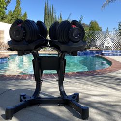 5-52.5lb Adjustable Dumbbells Set With Stand