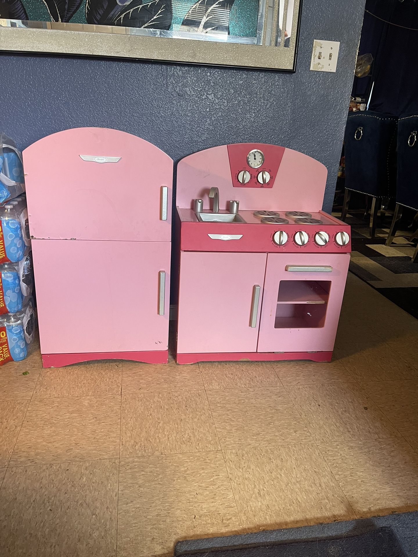 Cute Pink Retro Kids Kitchen Set $150 Firm