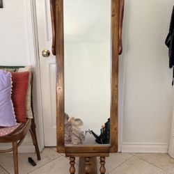 Standup wooden mirror
