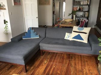 Dark Gray Modern Sectional Sofa with Chaise from West Elm