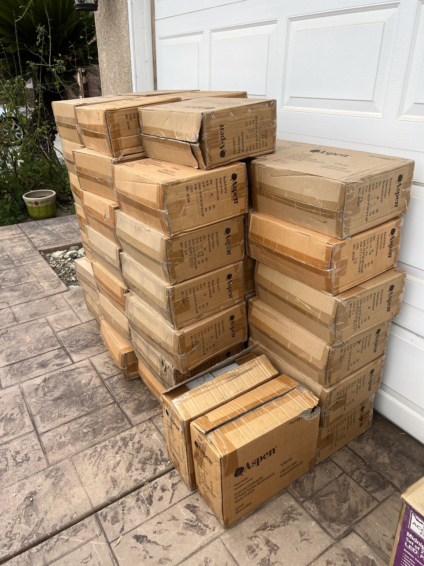 FREE!!! Aspen Palomar Collection Toilet Paper Tissue Roll Holder Brushed Nickel & Polished Chrome Resale Business Opportunity Bulk Lot 1,000+