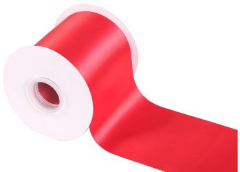 Satin red ribbon