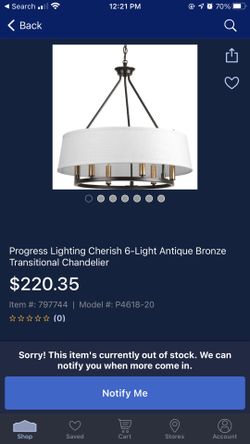 Open box. Never used. Hanging light.