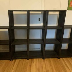 Huge shelving unit with multiple compartments