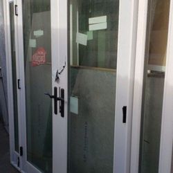 98x80 New Construction French Door Swing Out,W/Two Side Lite,(No Open), Small Scratches, Special Order Door Available Now 