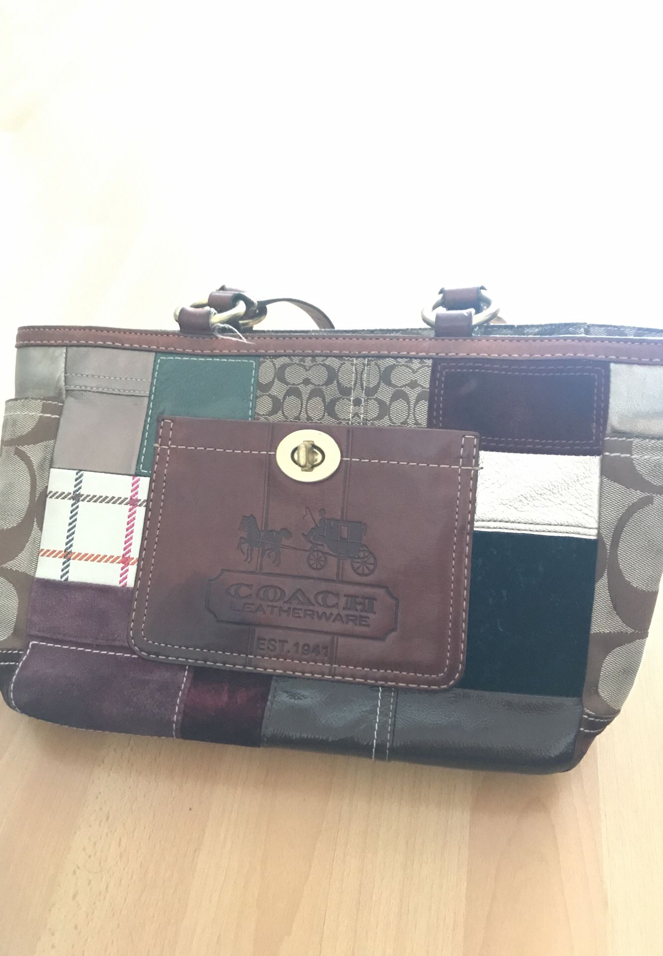 Coach Holiday patch purse