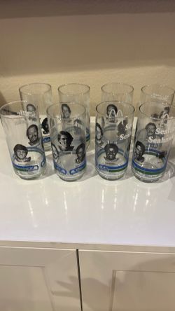 Seattle Seahawks vintage McDonalds NFL Collectors Glasses 1979 set of 8