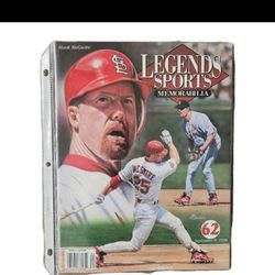 Mark Mcgwire Legends Sports Memorabilia Mag. MLB Vtg 98' St. Louis Cardinals 