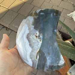 Moss Agate Druzy Moo  682 grams