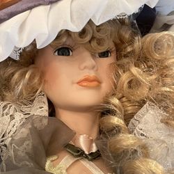 Vintage 23 Inch porcelain Doll