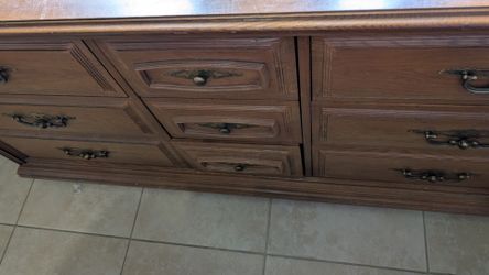 Vintage Stanley Solid Wood Triple Dresser – Insanely Heavy Statement Piece!