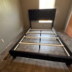 Black Or Beige Bed Frame 
