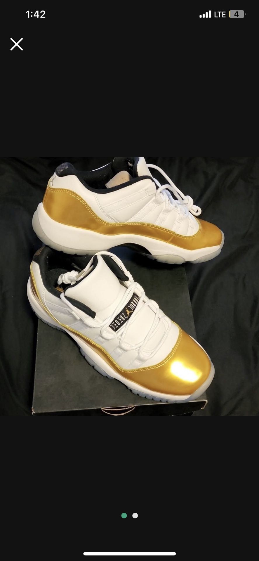 Gold Jordan 11s