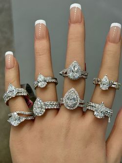 IGI Certified 14KT YG/ WG  VS Lab Diamond Wedding Set 