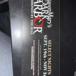 Dark Harbor Haunt (Queen Mary Haunted Houses) 2x Tickets