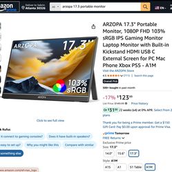 17 in Arzopa Monitor