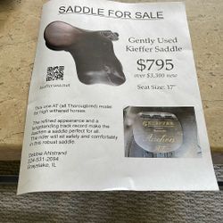 Kieffer  Saddle For Sale