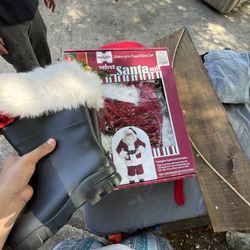 Santa Costume Only Used Once Custom Boots