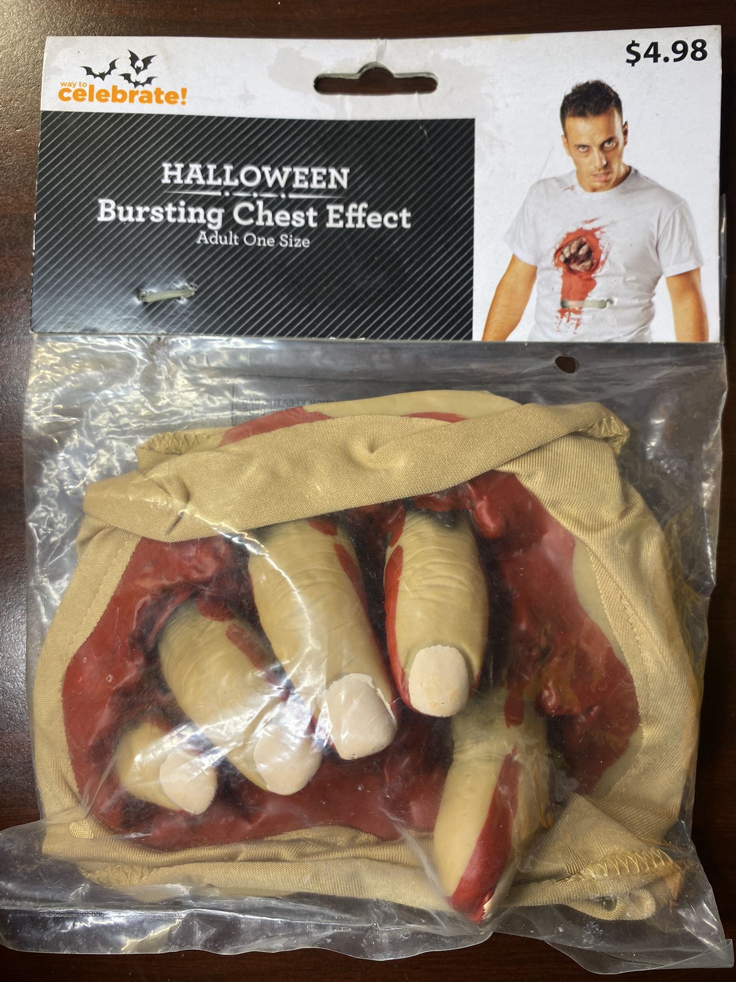 halloween effect bursting chest through shirt cos play Zombie Actor Movie Show