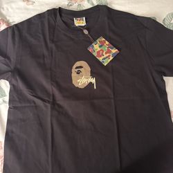 BAPE x Stüssy Black Tee (Medium) 