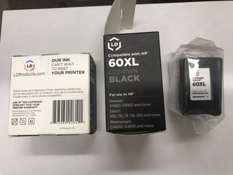 2 Brand New Black Ink Cartridges  For HP