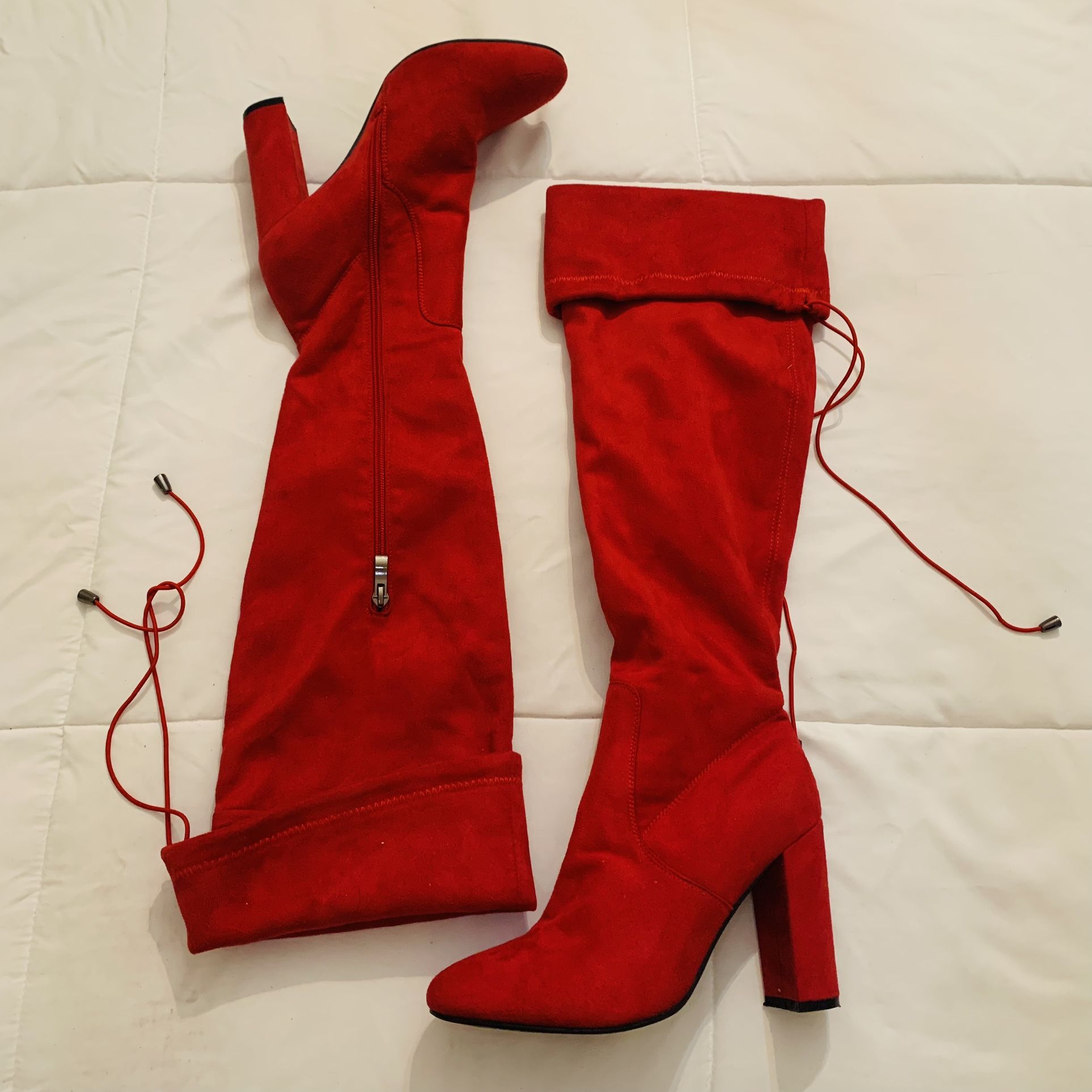 Baldi London Red Thigh High Boots,All Products : American Fashion Style Bags On Sale