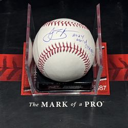 Gavin Stone Autographed Baseball Los Angeles Dodgers “2024 World Champs”
