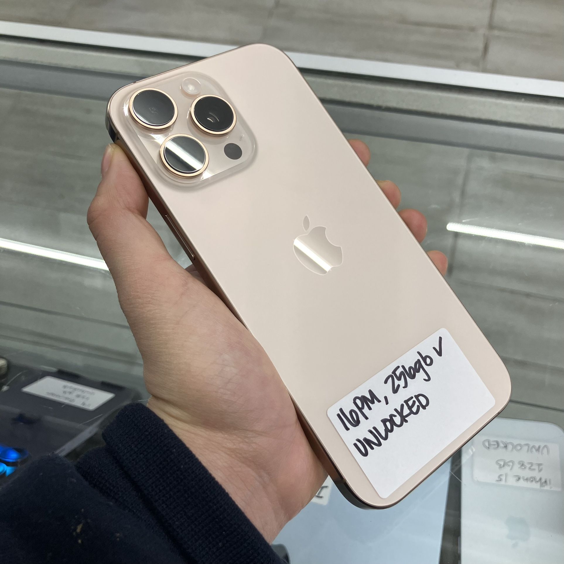 Gold Like New iPhone 16 Pro Max Unlocked, Cash Or $50 Down
