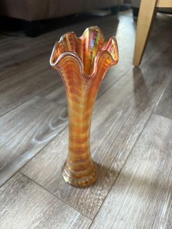 Beautiful Orange Antique Vase