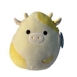 Squishmallow Yellow Cow Dagmar 12” NWT,  Cute Collectible 