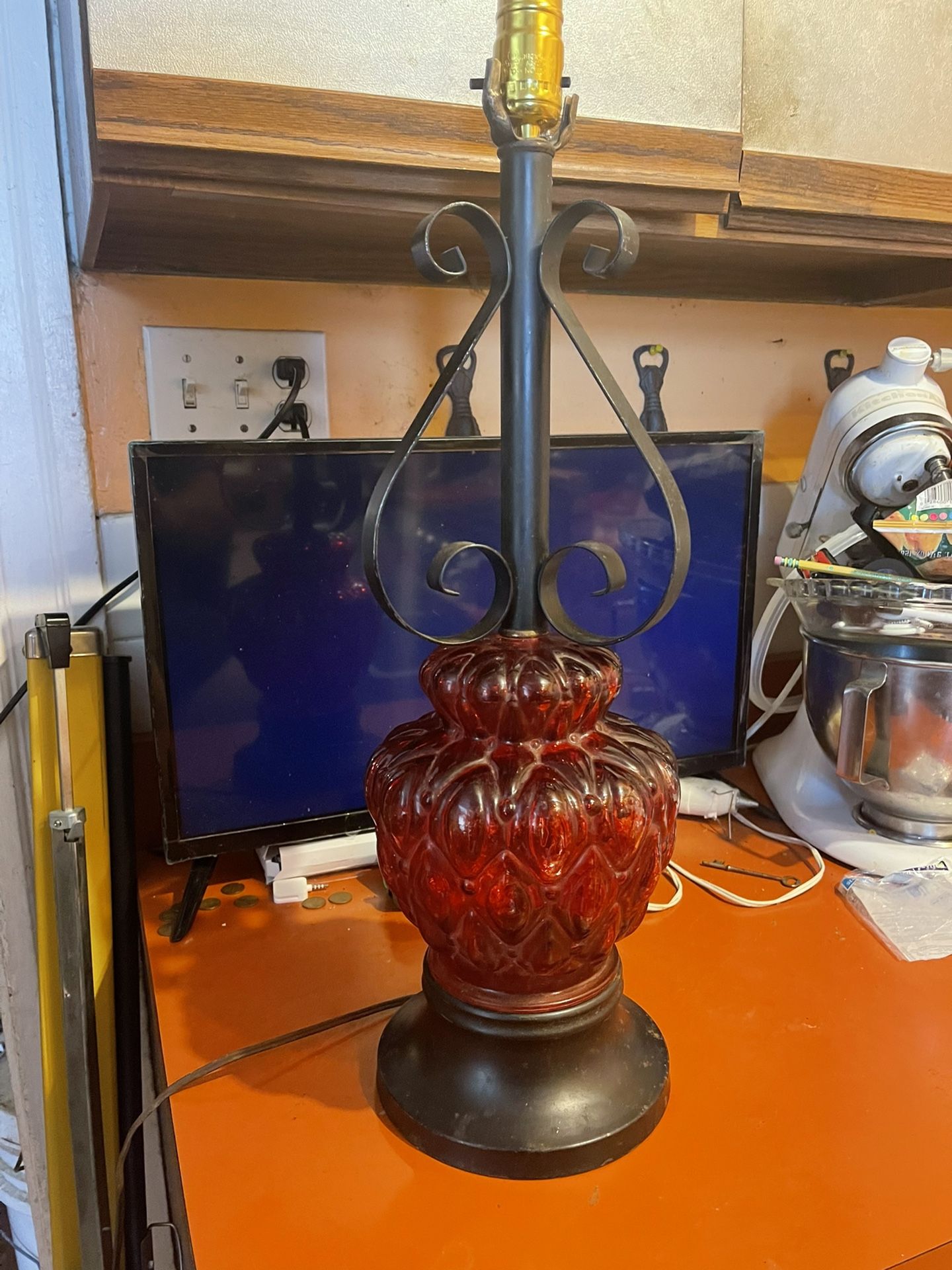 Vintage 70s retro red lamp 💡💡💡💡💡💡🔌