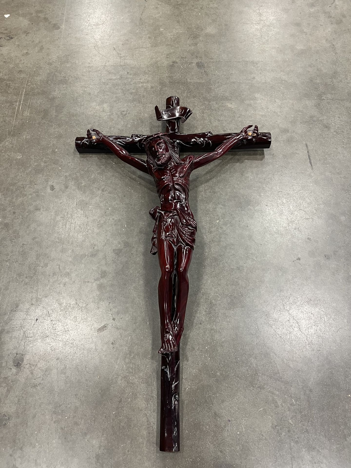 Cherry Red Crucifix (wood)