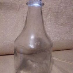 Heinz  57 Ketchup Large Glass Bottle 1970's Thick Neck No Lid 