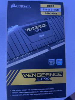 CORSAIR - VENGEANCE LPX 16GB (2PK x 8GB) 3600MHz DDR4 C18 DIMM Desktop Memory - Black