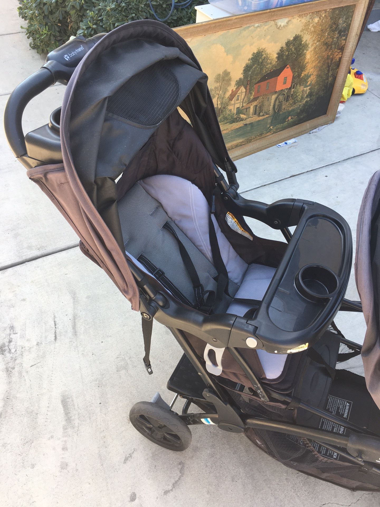 Double baby stroller