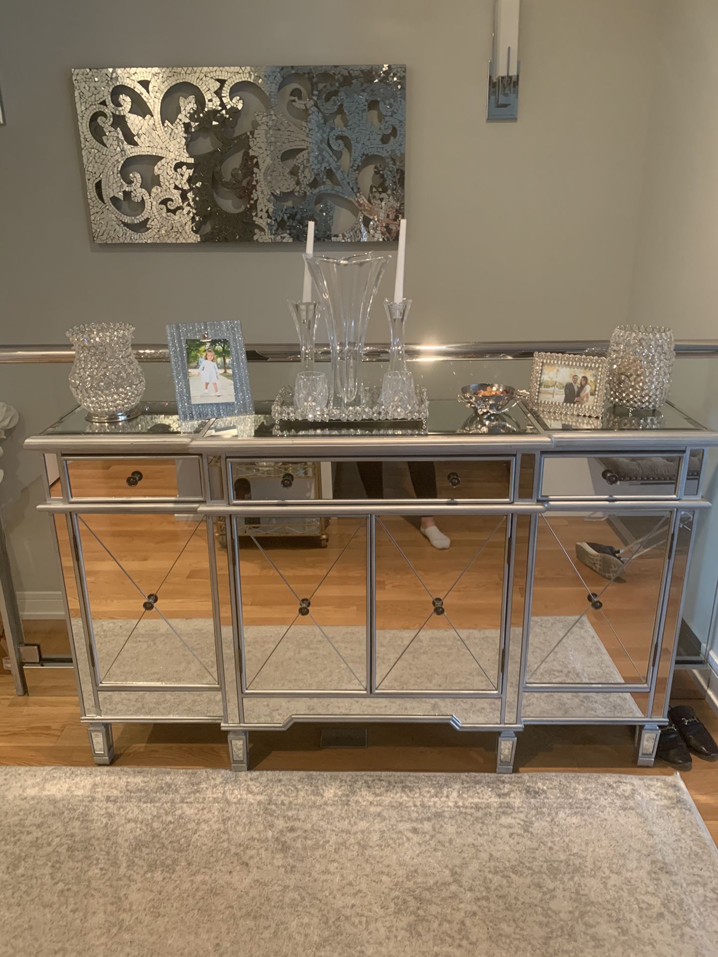 Mirrored console table