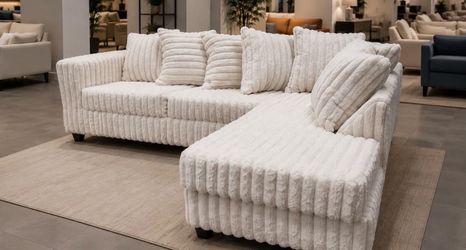NEW IVORY SECTIONAL SOFA AND FREE DELIVERY ORDER HERE PAY ON ARRIVAL