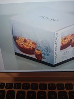 ARTLAND Glass PUNCH BOWL SET 