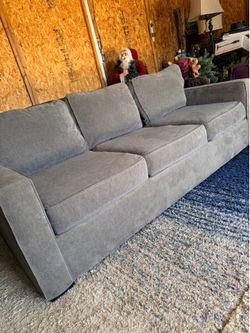 Gray Fabric Sofa (W85" D38" H18")
