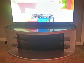 Glass tv stand