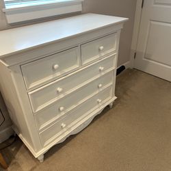 Classic White Dresser & Side table 