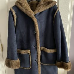 Women’s Suede Fur Coat - Reversible Dennis basso Designer