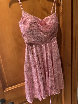 Teen Pink Sequin HOCO Dress, Size 0