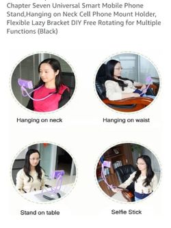 Chapter Seven Universal Smart Mobile Phone Stand,Hanging on Neck Cell Phone Mount Holder