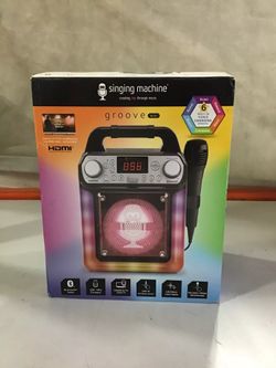 Singing Machine Portable Karaoke Machine With Wired Mic, Bluetooth, LED Lights - For Adults & Kids